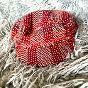 NWOT Free People Wool Newsboy Slouchy Cabbie Red Black Beige Plum Plaid Hat Cap